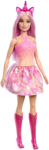 Barbie Unicorn Doll With Pink Hair, Ombre Outfit And Unicorn Accessories For Kids Ages 3+